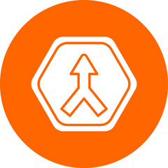 Vector Design Converging Road Icon Style