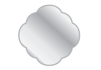 Gol silver metal frame png