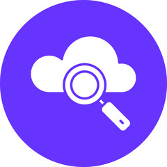 Vector Design Cloud Search Icon Style