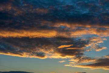 Fototapeta na wymiar Sunset clouds with beautiful colors