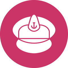 Vector Design Captain Cap Icon Style