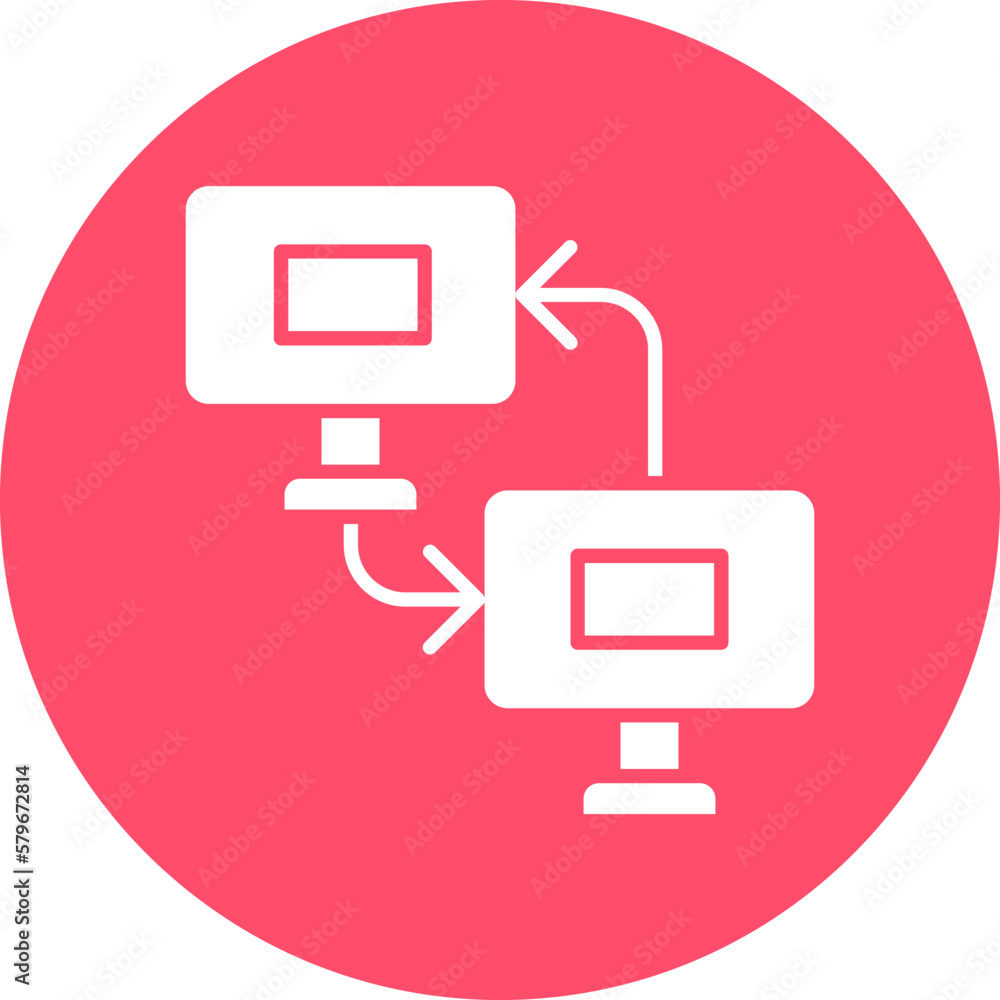 Poster vector design data transfer icon style