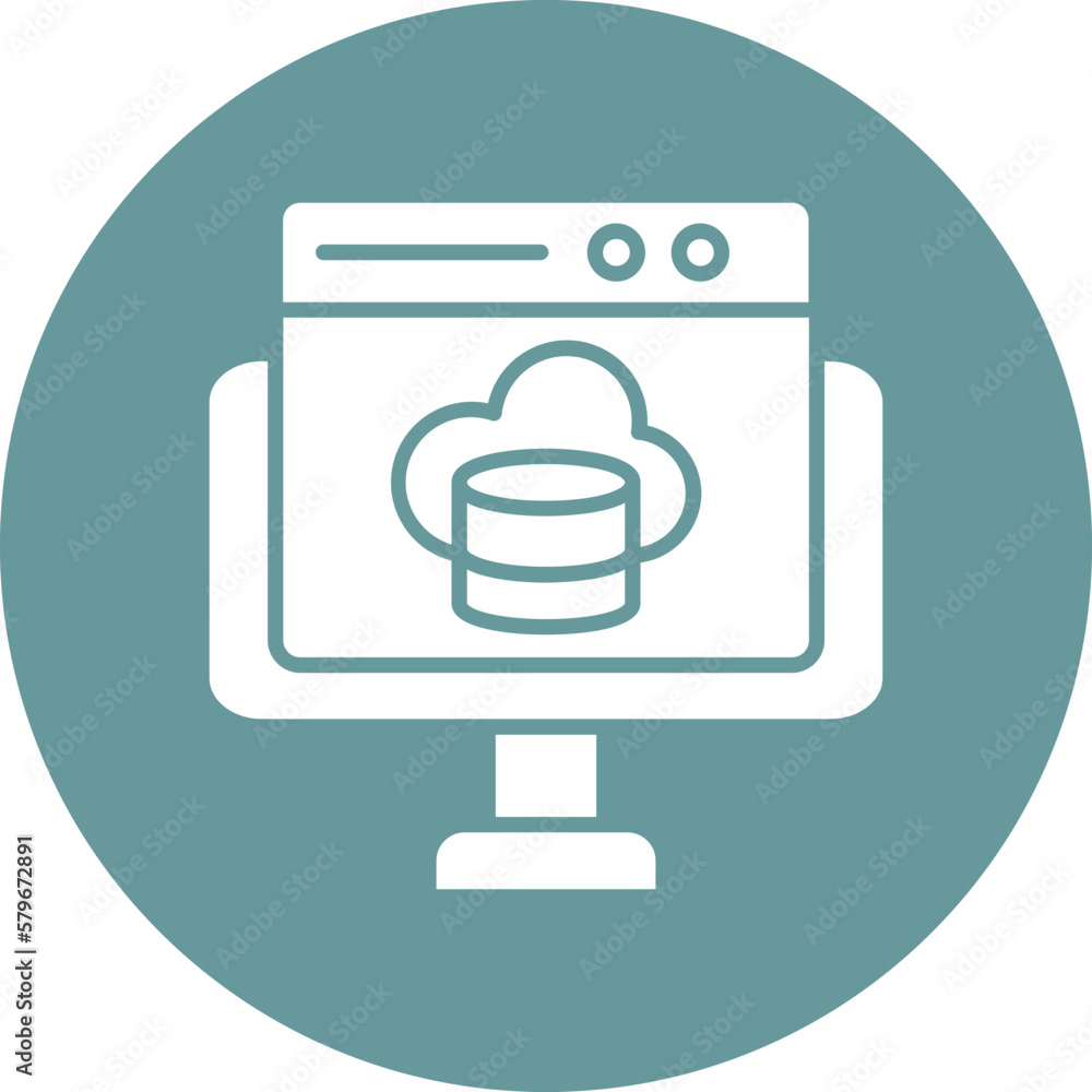 Poster Vector Design Cloud Computing Icon Style
