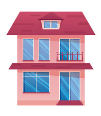 residential houses exterior flat style	