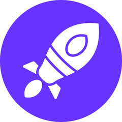 Vector Design Rocket Icon Style