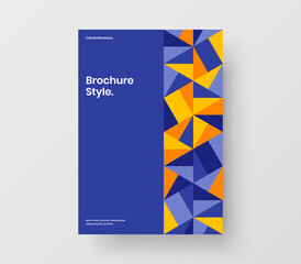 Isolated catalog cover design vector concept. Modern geometric tiles brochure layout.