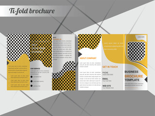 business ti-fold brochure design template