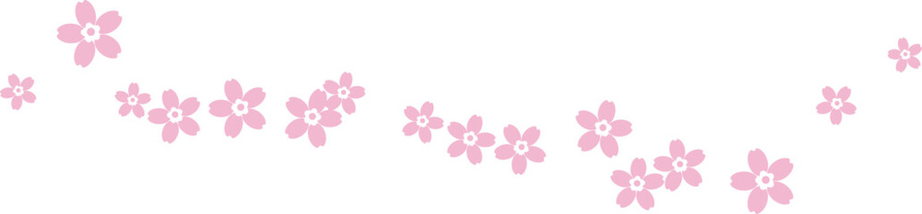 Beautiful pink Sakura Cherry Blossom illustration.