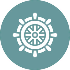 Vector Design Ship Wheel Icon Style