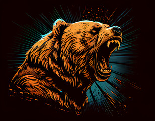 bear angry art