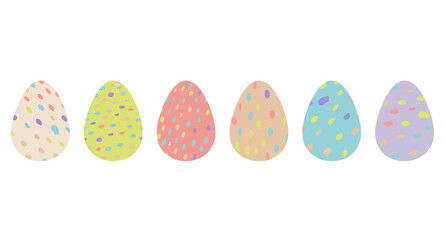 Easter Eggs Vector Set with Spots 