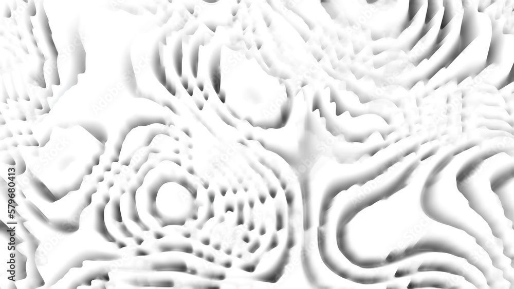 Poster white waves. computer generated 3d render