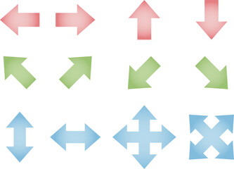 Set of arrows icon or clipart vector
