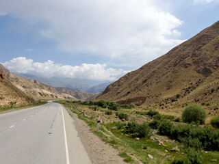 A road through the Pamir Mountains.