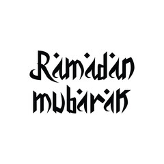 Black ramadan word typography design