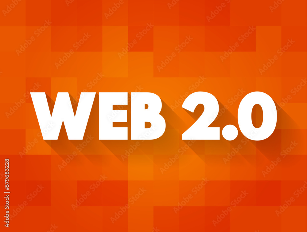 Poster web 2.0 - websites that emphasize user-generated content, ease of use, participatory culture and int