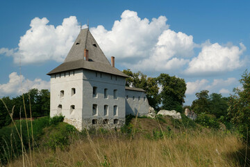 Old castle from 14th century in Halych - city on Dniester River, Ukraine