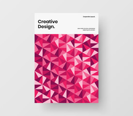 Premium geometric shapes brochure template. Colorful cover A4 vector design concept.