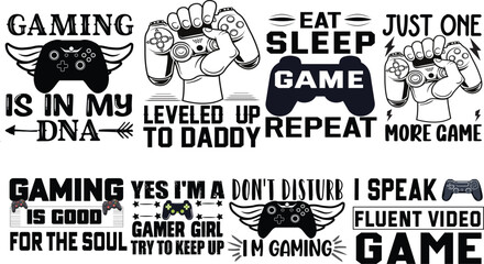 Game t-shirt mug graphic bundle Design