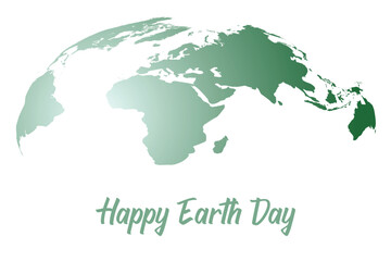 Fototapeta na wymiar Happy Earth Day poster with world map vector illustration