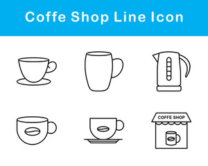 Coffe Shop Vector Icon Set