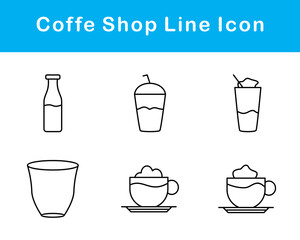 Coffe Shop Vector Icon Set