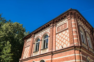 rostock, deutschland - prächtig sanierter alter palast