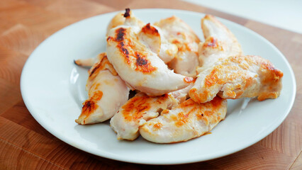 fried chicken on a white plate