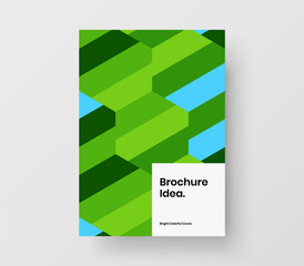 Amazing geometric tiles annual report layout. Isolated book cover vector design illustration.
