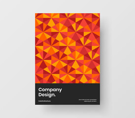 Fresh geometric shapes booklet illustration. Original presentation vector design template.