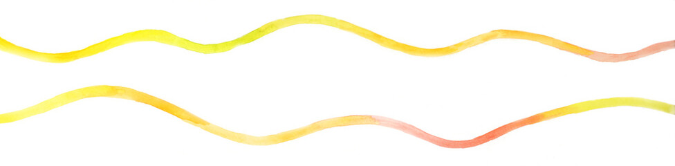 水彩で描いた線模様