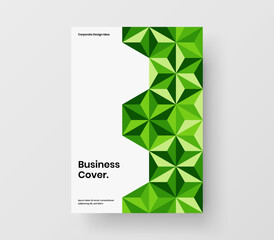Simple geometric shapes journal cover concept. Clean corporate identity A4 design vector template.