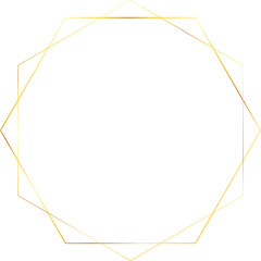 minimalist frame geometric gold