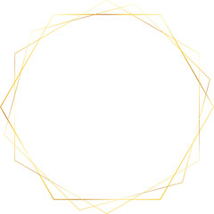 minimalist frame geometric gold