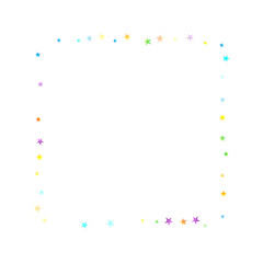 Rainbow Festive Confetti. Carnival Star Falling.