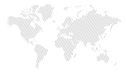 vector illustration of gray colored striped world map