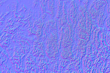 Background of tree bark in normal map. 3D illustration