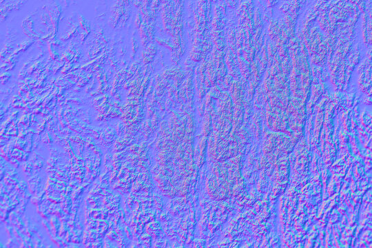 Background of tree bark in normal map. 3D illustration