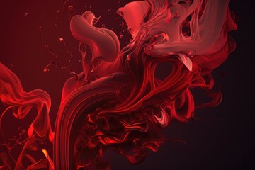 red abstract formation fictitious generative AI artwork