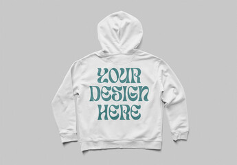 Mockup of customizable color hoodie available against customizable color background