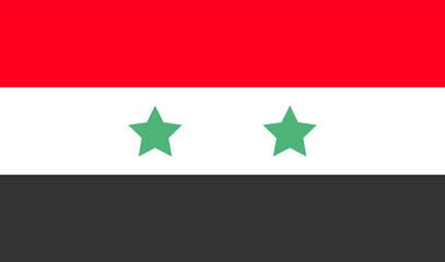 Syrian flag, simple icon, illustration.