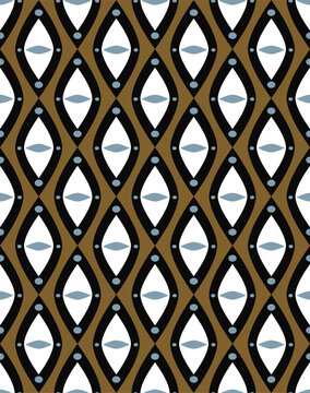 Abstract Hand Drawing Retro Argyle Diamond Shapes Seamless Geometric Vector Pattern Isolated Background