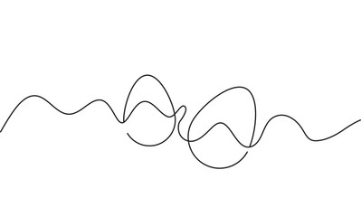 easter egg line art style vector eps 10