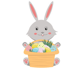easter bunny with basket