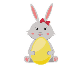easter bunny with egg