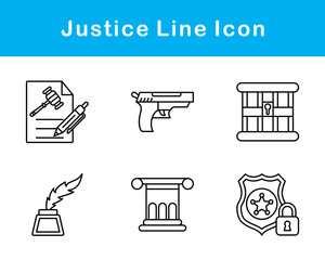 Justice Vector Icon Set