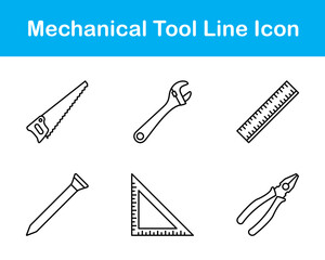 Mechanical Tool Vector Icon Set