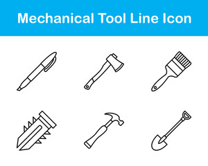 Mechanical Tool Vector Icon Set