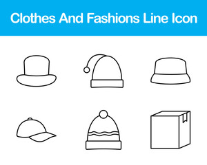 Clothes And Fashions Vector Icon Set