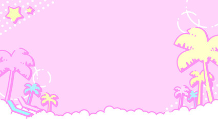 レトロポップ！サマーバケーションフレーム♪